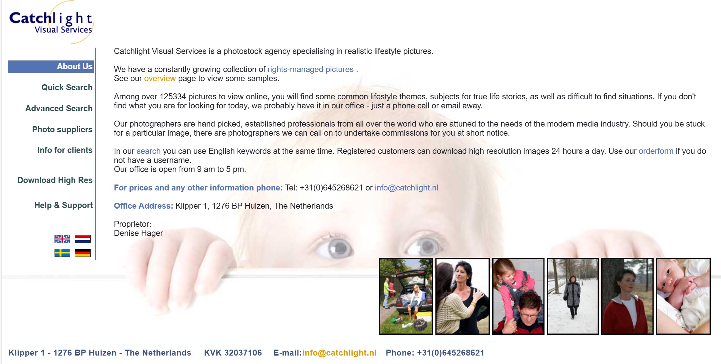 Screenshot oude Catchlight site 2002